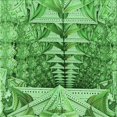 thumbnail image 1 of Ahgly Company Tapis d'Intérieur Lavables à la Machine, Carrés, Transitionnels, Verts, Tapis de Zone, 4 Pieds Carré, 1 of 7