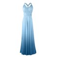thumbnail image 4 of UPPADA Robe de Soirée pour Femmes à Paillettes avec Franges et Pampilles, Robe Fluide en Mousseline, Encolure Carrée, Robe Ajustée, Robes d'Invitée de Mariage, Froncée, Extensible, Fente Latérale Irrégulière, Robe du Jour, Offres Spéciales 2025, 4 of 6