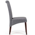 thumbnail image 3 of Simpli Home Avalon Transitional Parson Dining Chair, Stone Gray Faux Leather (Set of 2), 3 of 6