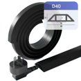 thumbnail image 1 of 3 Meters Wire Cover Self Adhesive Floor Cable Protector Wire Cover Flexible Cord, 1 of 5