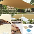 thumbnail image 4 of Voile d'Ombrage Rectangulaire à Blocage UV Robuste pour Terrasse Extérieure, Jardin, Terrasse, Cour – 12x16 Pi, Résistante aux Intempéries, Installation Facile – Beige Sable, 4 of 9