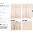 thumbnail image 5 of VHC Brands Simple Life Ruffled Cotton Tier Curtain Pair, Natural Creme, 5 of 5