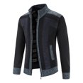 thumbnail image 1 of DPTALR Cardigan Tricoté à Manches Longues Patchwork Décontracté pour Hommes avec Fermeture Éclair, 1 of 4