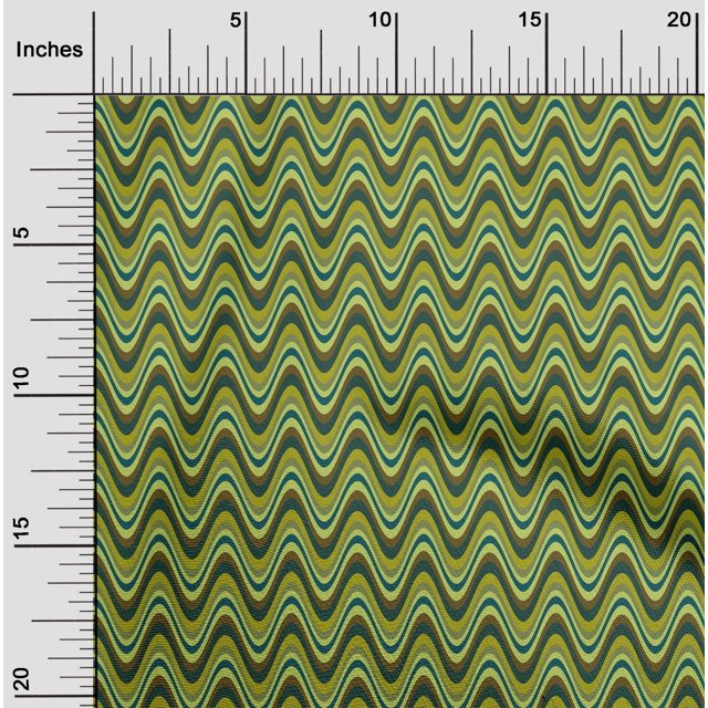 oneOone Cotton Silk Fabric Serpentine Stripe Decor Fabric Printed BTY 42 Inch Wide