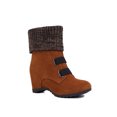 thumbnail image 3 of B91xZ Bottes à la Cheville pour Femmes avec Talon, Bottes de Neige à Enfiler Imperméables, Brun 9, 3 of 5