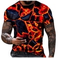 thumbnail image 1 of RKSTN Chemises pour Hommes Manches Courtes Décontractées Mode Col Rond Chandail à Enfiler T-Shirt Imprimé Hauts à Manches Courtes Chemises Hawaïennes pour Hommes, 1 of 5