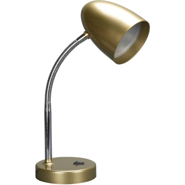 Lampe de bureau à DEL moderne Mainstays, plastique doré