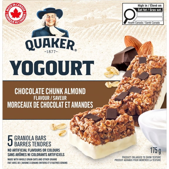 Quaker Yogourt barres tendres - saveur Morceaux de chocolat et amandes