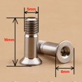 thumbnail image 4 of 2 Pieces Bicycle Bike Titanium Alloy M5 Screws Cycling Pulley Bolt Rear Derailleur Pulley Guide Wheel Bolts, 4 of 9