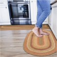 thumbnail image 1 of Kingston Multi Color Oval Braided Rug, 2x3' - Handmade with Jute, Warm Country Decor, Perfect for Bathrooms and Entryways - Reversible and Easy to Clean, 1 of 8