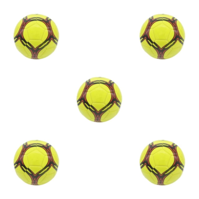 Youkk Ballon de Soccer le Plus Récent - Résistant à l'Usure et Durable, Entraînement Portable, Grand Champ d'Application, Ballon Officiel de Soccer Jaune type 5 Ensemble de 5