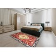 thumbnail image 4 of Ahgly Company Indoor Rectangle Abstract Fire Brick Red Persian Area Rugs, 3' x 5', 4 of 6