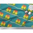thumbnail image 3 of Soimoi Rayon Fabric Branch & Colorful Parrot Bird Printed Fabric 1 Yard 42 Inch Wide, 3 of 3