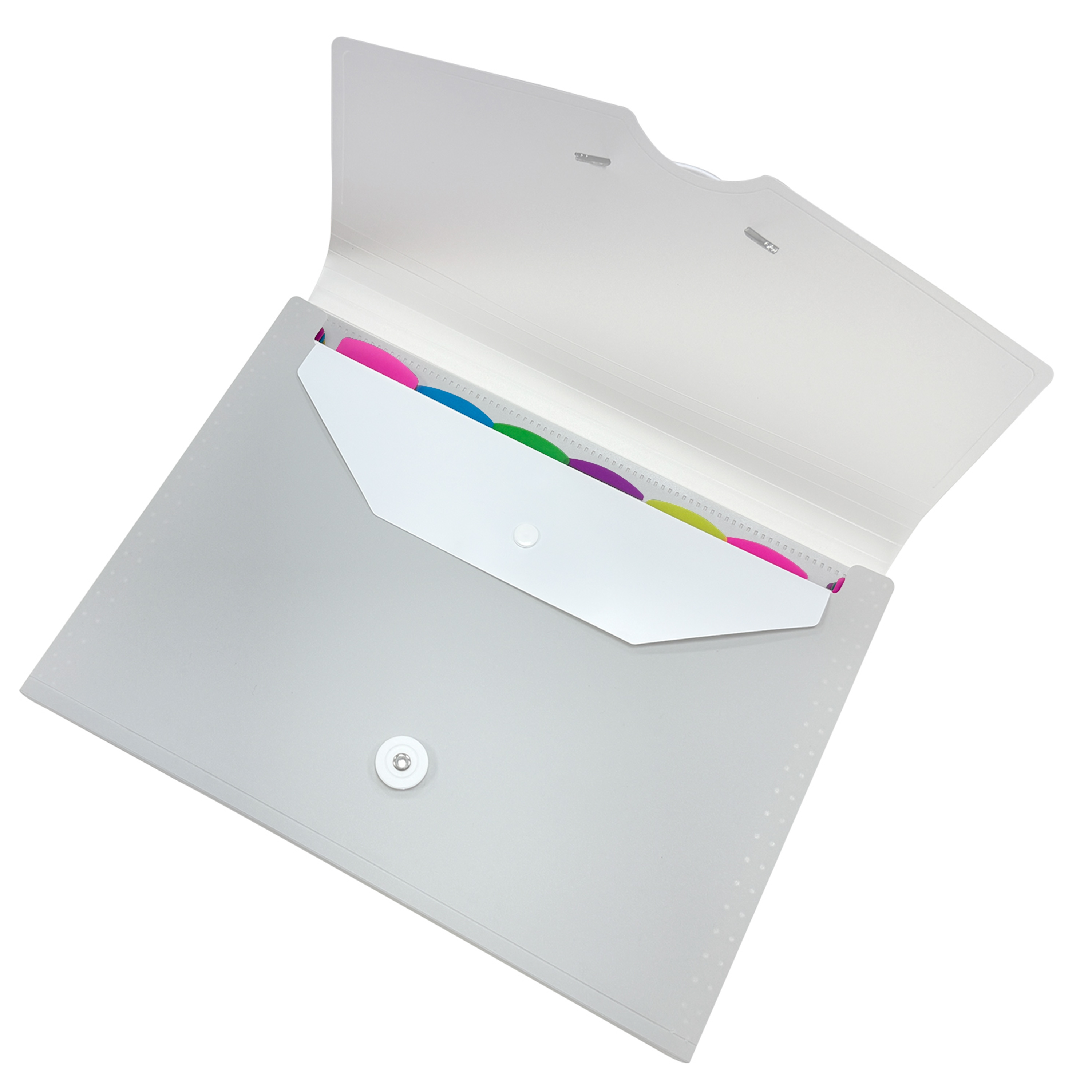 Pen+Gear 7-Pocket Poly organisateur de fichiers en expansion, gris, nouveau autoportant