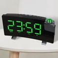 thumbnail image 3 of mmirethe Alarm Clock Radio Projection Dual Alarm LED Desktop FM Radio Green Light, 3 of 9