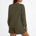 thumbnail image 5 of HAiming Ensemble 2 Pcs pour Femmes Chandail Col Rond Chandails en Molleton et Shorts Surdimensionnés Amples, 5 of 5