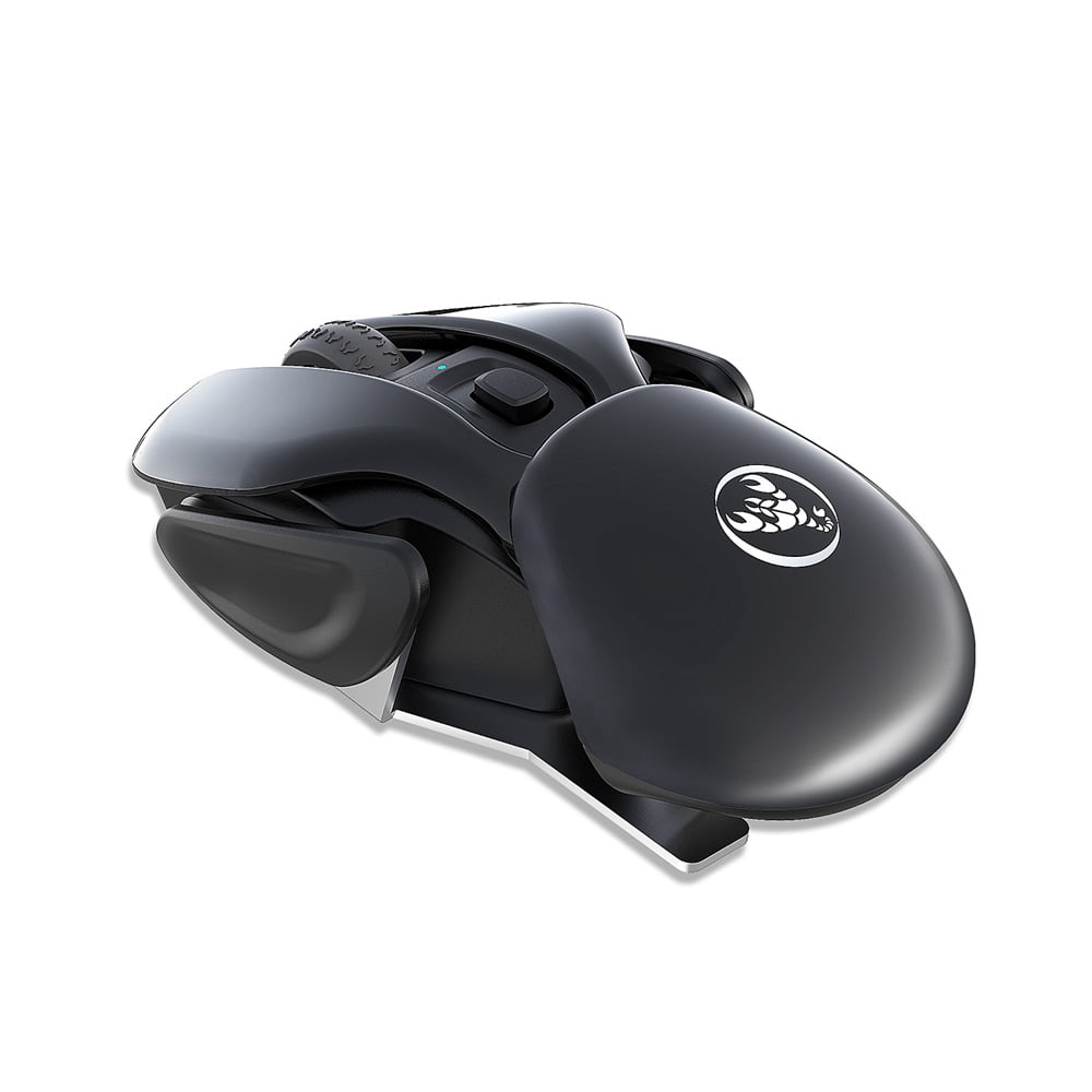 HXSJ T37 Wireless Mouse 2.4G Wireless Mouse Mute Mouse 3 Adjustable DPI Built-in 500mAh Rechargeable Battery Black
