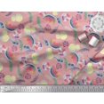 thumbnail image 3 of Soimoi Poly Georgette Fabric Fruits,Swim Ring & Goggles Summer Designs Decor Fabric Printed Yard 52 Inch Wide, 3 of 3