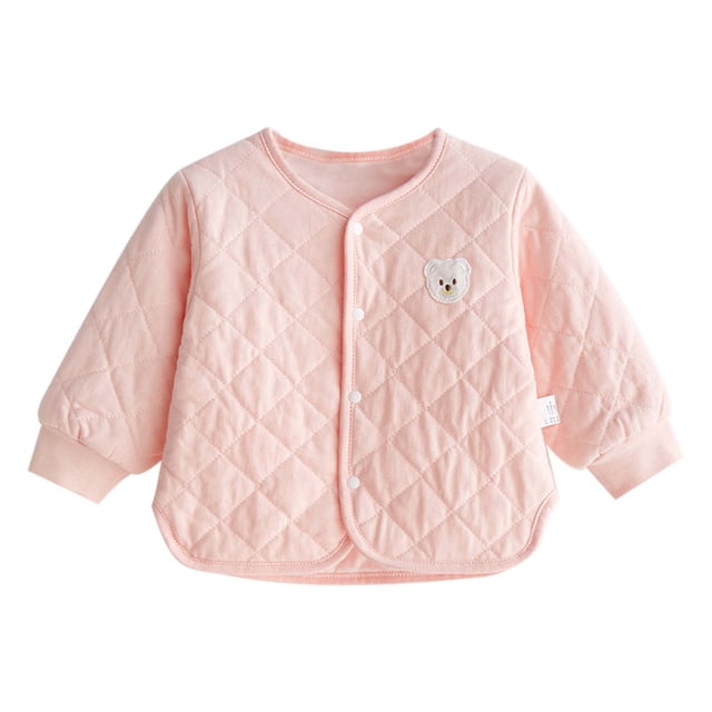 Girls Down Coat Lightweight Winter Jacket Fashionable Button Design Warm Snowsuit Outerwear for Kids