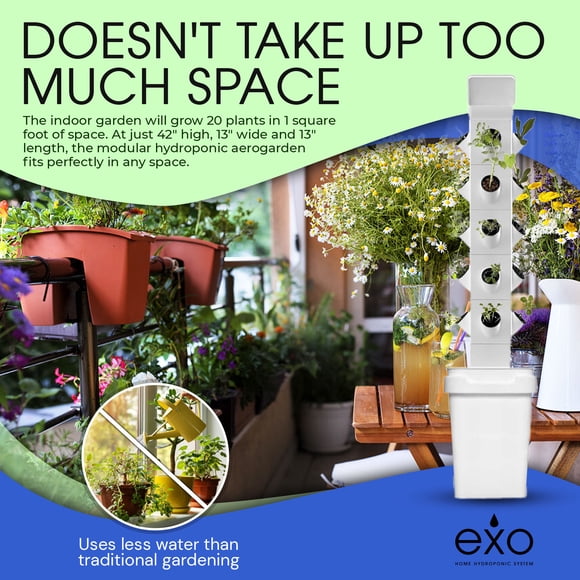 Exotower Formulated Plant Food - Hydroponic Nutrients Solution and Hydroponic Plant Food - Indoor Hydroponic Vegetable Garden - 40g