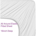 thumbnail image 4 of Mocassi 7-Piece Bed-in-a-Bag Comforter & Sheet Set- Luxurious 1800 Premium 7-Piece Twin XL Size Bed-in-a-Bag, Super Cozy Bed Sheets and Comforter Set, Wrinkle and Stain Resistant, Lilac/Purple, 4 of 5
