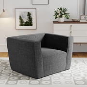 Gymax Inflatable Sofa Portable Blow Up Couch w/ Detachable Cover Wide Armrests Grey