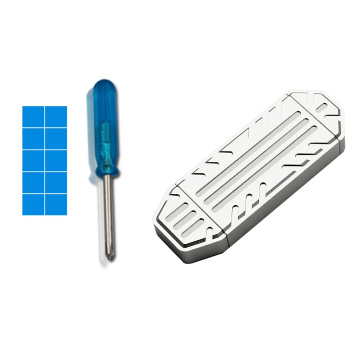 10gbps M.2 NVME SSD High-Speed Solid-State Mobile Hard Disk Box JMS583 Master Control with USB TYPE-C Dual- PHDK,1 x M.2 NVME SSD (Accessory styles and colors are random, don't accept the specified)