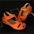 thumbnail image 3 of Mepaouo Womens Arch Support Orthopedic Sandals Closed Toe Ankle Strap Summer Hollow out Wedge Shoes, 3 of 6