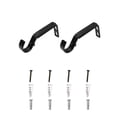 thumbnail image 4 of Mainstays 7/8”-1" Matte Black Adjustable Single Curtain Rod Bracket Set (2 Pack), 4 of 4