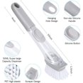thumbnail image 1 of Dish Brush with Soap Dispenser Kitchen Brush Heavy Duty Non Scratch & Replaceable Sponge Head Dishwand Refill with Handle, Clean Scrub Sponge Brush for Kitchen, Bathroom, Dish Pots Cleaning, 1 of 5