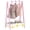 Pink, variant on Qaba Kids Clothing Rack, Kids Dress Up Rack with Storage, Hangers, Pink
