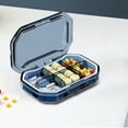 thumbnail image 1 of Matoen Sturdy Waterproof Travel Size Tablet Box 6 Compartments Small Pharmaceutical Or Small Jewelry Mini Container Gray Blue Green, 1 of 1
