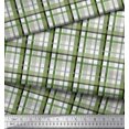 thumbnail image 2 of Soimoi Green Rayon Fabric Gingham Check Decor Fabric Printed Yard 42 Inch Wide, 2 of 5