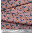 thumbnail image 3 of Soimoi Cotton Poplin Fabric Text,Rugby Ball & Bird Cartoon Fabric Prints by Yard 56 Inch Wide, 3 of 3
