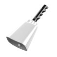 thumbnail image 2 of lionlar Cowbell Decorative Cheering Bell for Football Games Sport Events Graduations White, 2 of 5