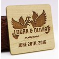 thumbnail image 1 of Rustic Wedding Save The Date Wooden Magnet 40 Custom Engraved Wood Magnet Personalized Gift, 1 of 2