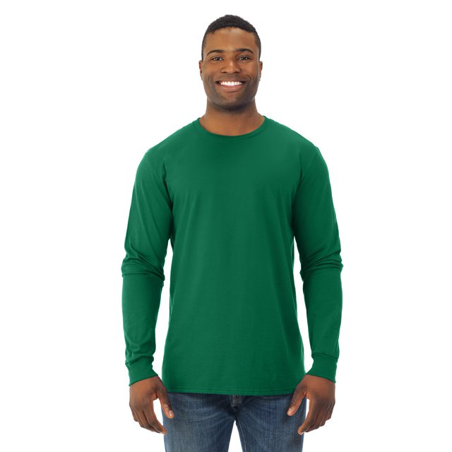 Fruit Of The Loom Mens Sofspun Long Sleeve T-Shirt, S, Clover