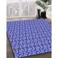 thumbnail image 3 of Ahgly Company Tapis d'Intérieur Lavable en Machine Carré Transitionnel Bleu Ciel, 5 Pieds Carré, 3 of 7