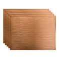 thumbnail image 1 of FASÄDE Ripple Polished Copper 18in x 24in Decorative Vinyl Backsplash Panel (5 Pack), 1 of 5