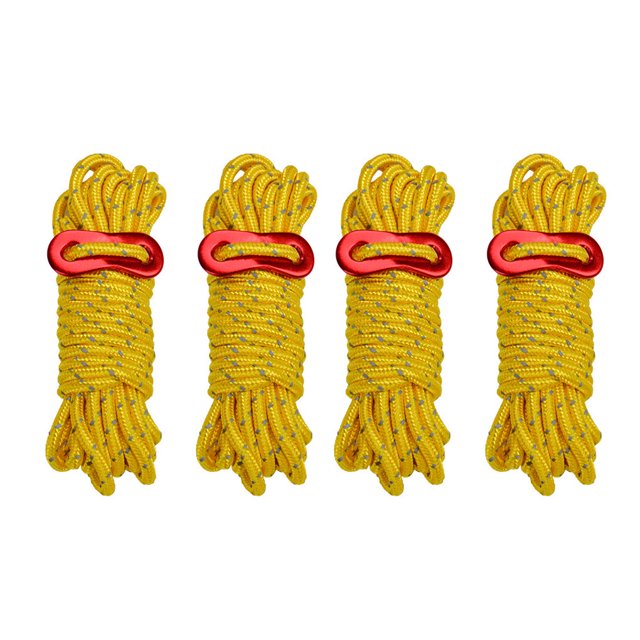 Shengyu 1/2/3 4X Tent Lanyard Reflective Rope Wind Cord High-strength Fine Workmanship DIY Prop Universal Outdoor Accessories Replaced Part Yellow 1 Pc