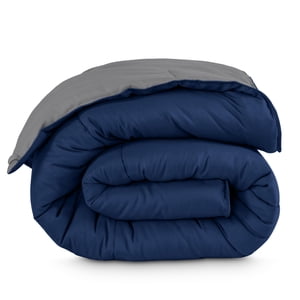 Bare Home Queen Comforter - Reversible Colors - Goose Down Alternative - Ultra-Soft - Premium 1800 Series - All Season Warmth - B