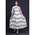 thumbnail image 2 of Bimba Robe pour Femmes à Manches Retroussables Imprimée Teinture sur Nœuds, Col Mandarin, Chemise Boutonnée - X-Grand, 2 of 5