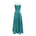 thumbnail image 5 of EGNMCR Robes de Soirée pour Femmes, Robes Formelles pour Femmes, Robes de Cocktail pour Femmes Robe Longue Unie à Dos Dégagé avec Bretelles Robe Ajustée à Épaules Dénudées Robe de Soirée pour Femmes Robe pour Femme, 5 of 5