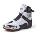 thumbnail image 3 of JG WOLVES- Smart LED Motorcycle Boots - Unisex Racing & Touring Riding Shoes - All-Season Motorbike Gear with Customizable Display,White ,43, 3 of 23