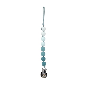 Nûby Silicone Pacifinder™ Pacifier Clip Compatible with Handle & Knob Style Pacifiers - Aqua, for Newborn +