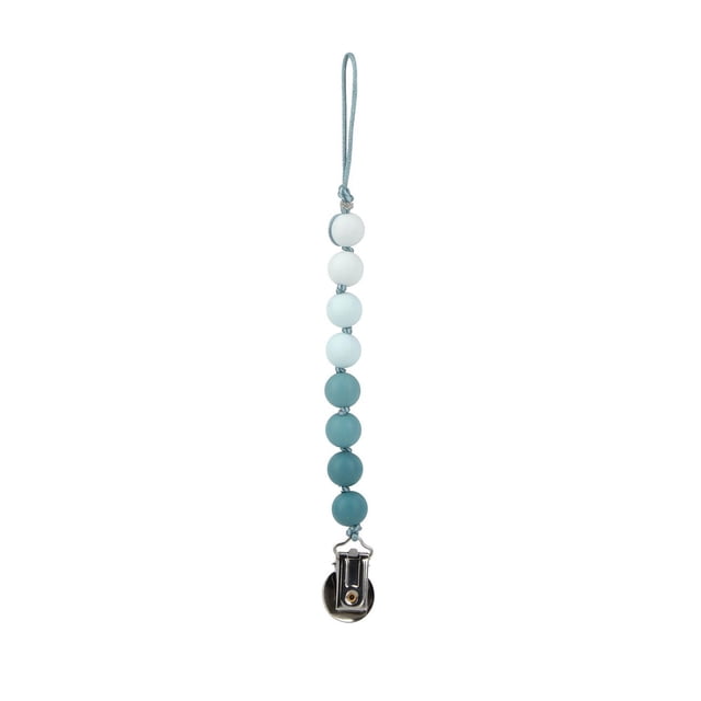 Nûby Silicone Pacifinder™ Pacifier Clip Compatible with Handle & Knob Style Pacifiers - Aqua, for Newborn +