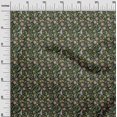 thumbnail image 3 of oneOone Popeline de Coton Vert Foncé Tissu Jacobin Floral Tissu pour Robe Tissu Imprimé Tissu au Mètre 56 Pouces de Large, 3 of 5