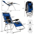 thumbnail image 2 of Costway Padded Zero Gravity Lounge Chair Oversize Folding Adjustable Blue, 2 of 3