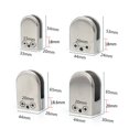 thumbnail image 4 of 4pcs Glass Clip Fish Mouth Adjustable Railing Bathroom Shelf Stair Handrail Glass Fence Clip Stainless  Fixing Bracket silver 44*24*53mm, 4 of 6