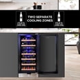 thumbnail image 3 of Refroidisseur à vin sous comptoir 15" double zone 28 bouteilles Koolatron avec serrure, 3 of 7